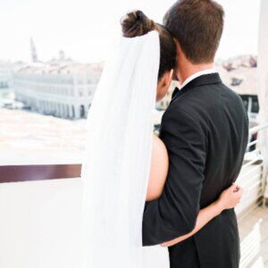 NEW Two Tier Wedding Veil with Blusher Bride